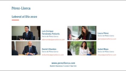 Webinar: “Pérez-Llorca Laboral al Día 2020”