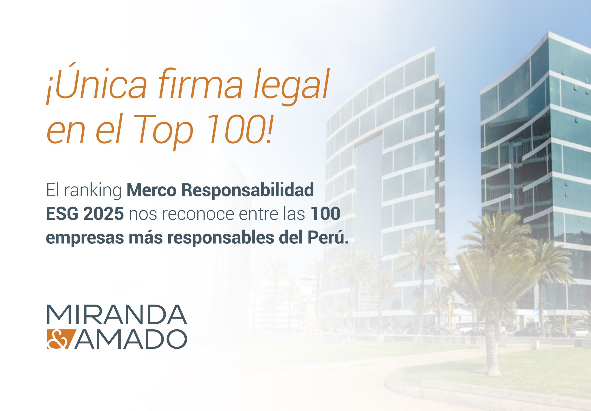 Recognized in the Top 100 of the MERCO Responsibility ESG 2025 Ranking