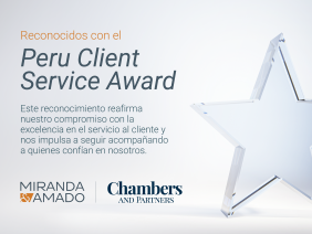 Miranda & Amado receives the Peru Client Service Award at the Chambers Latin America Awards 2026
